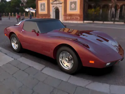 Chrysler New Yorker 1979 Low-poly 3D model