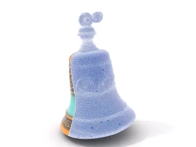 Ornate Bronze Bell model pack Low-poly 3D model