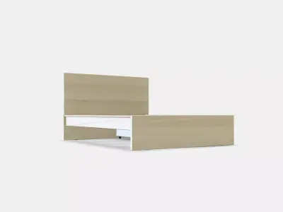 MALM Bed frame high w 2 storage boxes 1 Low-poly 3D model