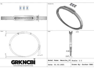 Jewelry Messika Move Bracelet Model M-05 Free 3D print model