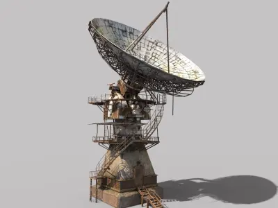 Abandoned Radar Station-Satellite Dish 3D model
