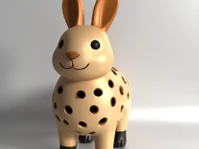 Rabbit Sprouter Seed Chia Radish Lentil Germinator toy 3D print model