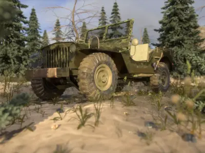 3D Jeep Model world of tanks - 3D model