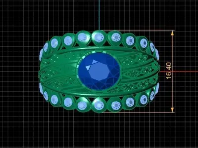 Luxury Wedding ring 3d Printable Model 3D print model