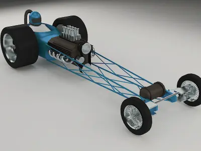 Cartoon Racing Car Collection Low-poly 3D model