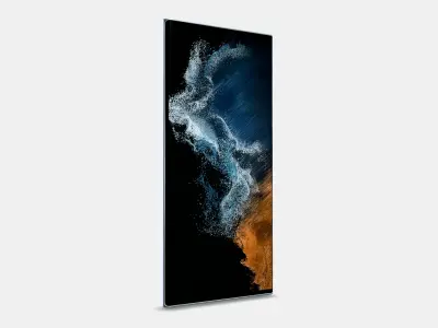 Samsung Galaxy S22 Ultra 5G Fantomwhite Low-poly 3D model