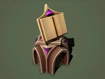 Temple Lootbox Low-poly 3D model