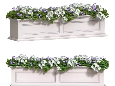 Window and Balcony Flower Box  3D model