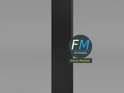 Wall mounted mirror 3D model