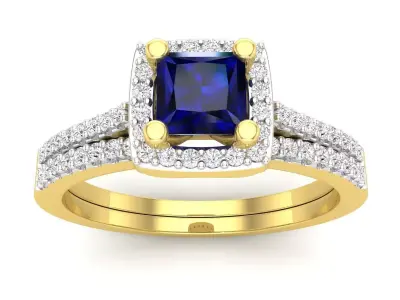 AV 699 Diamond Ladies Split Shank Bridal Engagement Ring 3D print model