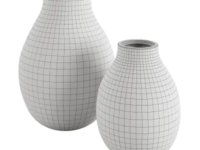 Lavender and White Vase 3D model