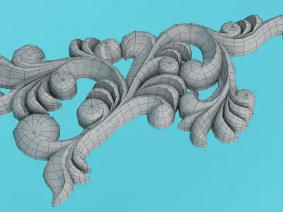Carving 3D model MOLDING  Low-poly 3D model