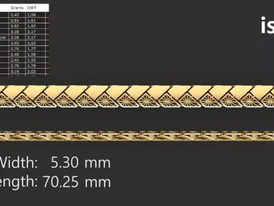Turkish Bracelet 5mm  3D print model