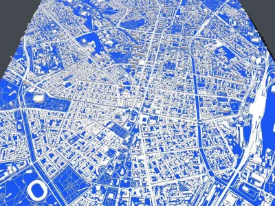 Cityscape Sofia Bulgaria 3D model