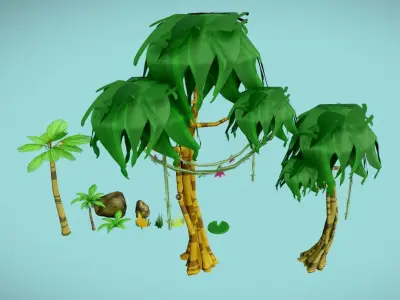 Low Poly Nature Pack Free low-poly 3D model