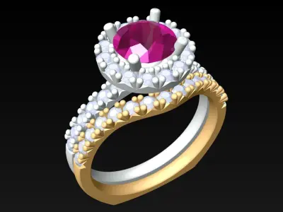 Diamond Ring - Womens Rings - N492008 3D print model