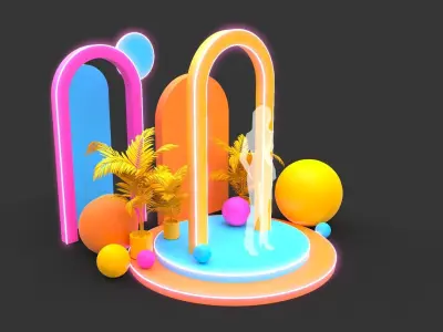 Empty Frame Back - Photocall 2 3D model