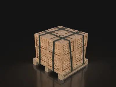 Street Crate Set Free 3D model