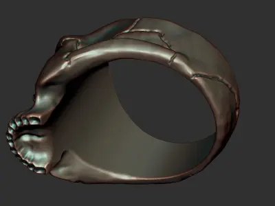 Skull Ring Free 3D print model