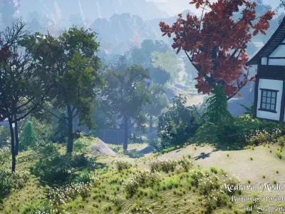 Medieval Modular City - Stuff and Tools Low-poly 3D model