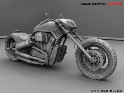 Harley Davidson V-Rod Dragster custom 3D model