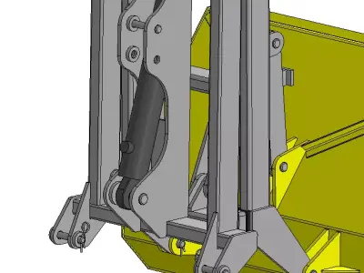 Loader on tractor 3D model