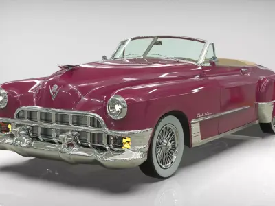 CADILLAC 1949 SERIE 62 convertible Low-poly 3D model