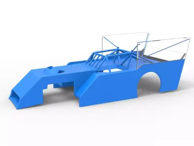 Shell of Outlaw Figure 8 Modified stock car Scale 1 to 25 3D print model