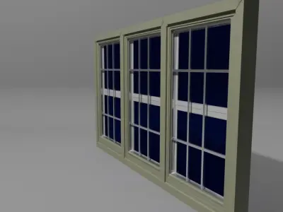 Double hung window Free 3D model