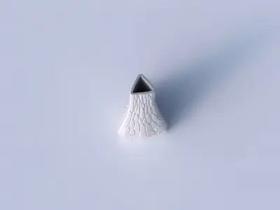 Vase grounded triangle with organic cells 3D print model