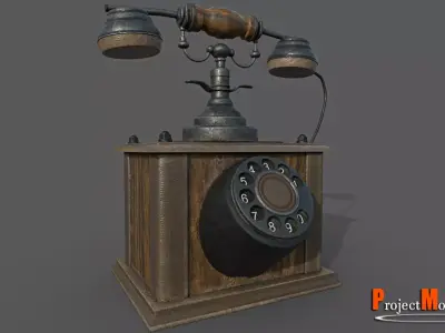 Old Phone-Version002 Low-poly 3D model