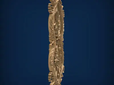 Carved panel painting STL 3D model 22