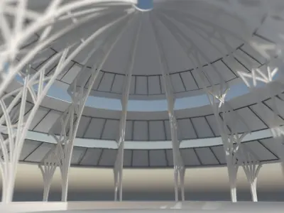 3D Model of Metal Structure Frame MK5 Low-poly 3D model