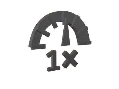 Speed 1 Symbol v1 001 Low-poly 3D model