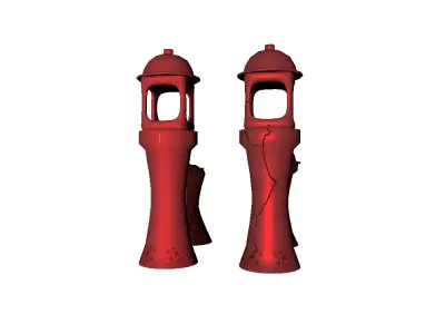 ShrineLamps two lighthouses Free 3D model