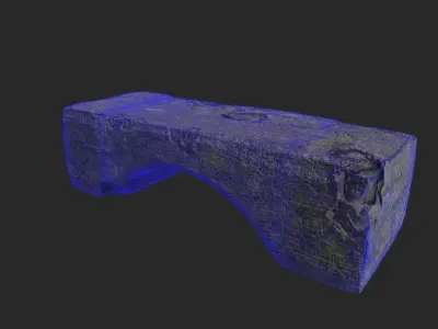 Worn Bridge Piece Low-poly 3D model