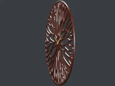Decorative Wall Clock PBR 3D model