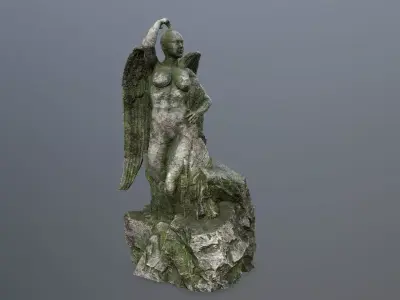 woman statue 2 Low-poly 3D model get