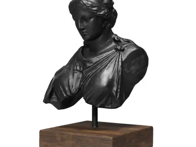 Capitolini girl bust Low-poly 3D model