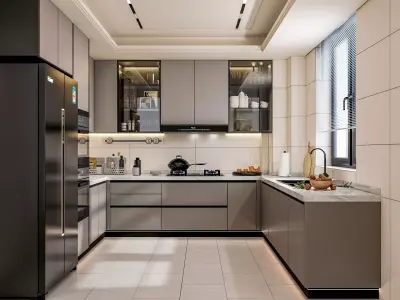 Kitchen Modern interior  0048 3D model