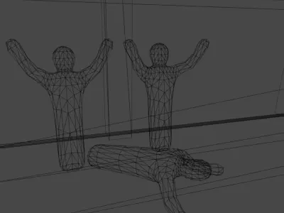 Manecen pair of inflatables 3D model