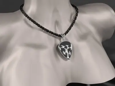 Gothic necklace 3D model