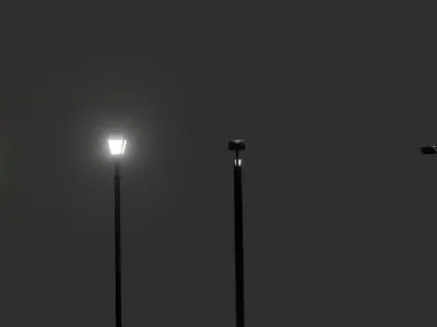 Streetlights 3D Model Pack  Game-Ready Low Poly  Free low-poly 3D model