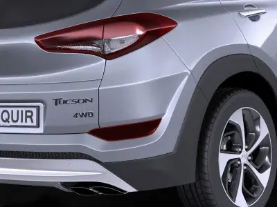 Hyundai Tucson EU-Version 2017 VRAY 3D model