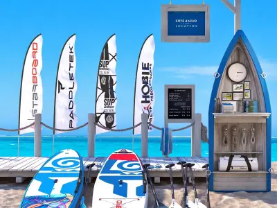 Boards Rental 3D model