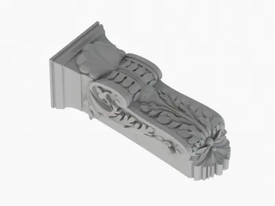 Scroll Corbel 09 3D model