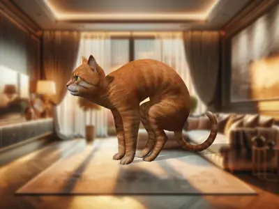 Mystery Meower  Majestic Cat 3D Low-poly 3D model