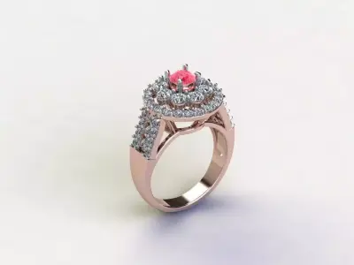 R204 Diamond Ring cad file  3D model