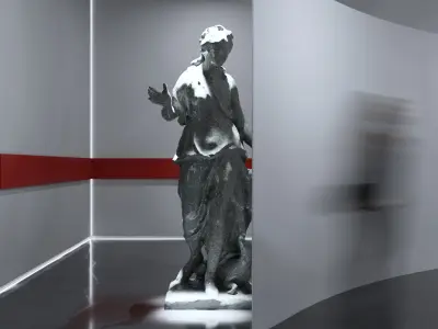 Art gallery 3d model Low-poly 3D model