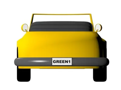 3D Cartoon Car 3D model